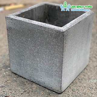 Chậu xi măng đá mài vuông 30x30cm