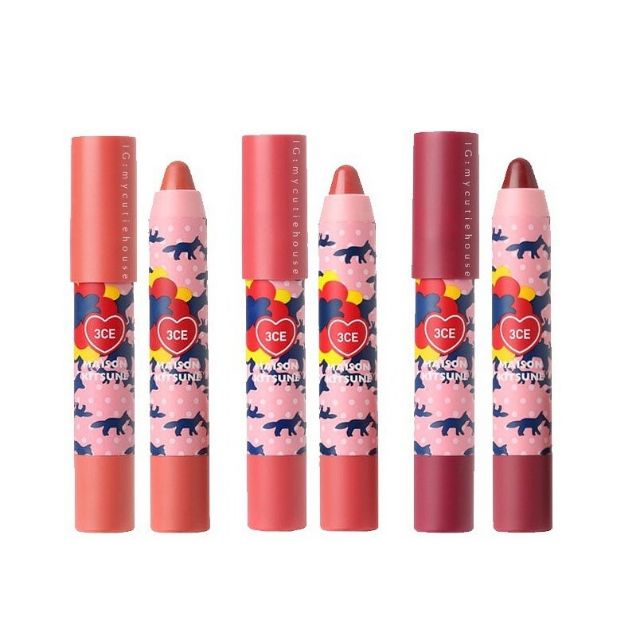 💓💓Son bút chì 3CE Maison Kitsune Velvet Lip Crayon (Limited)