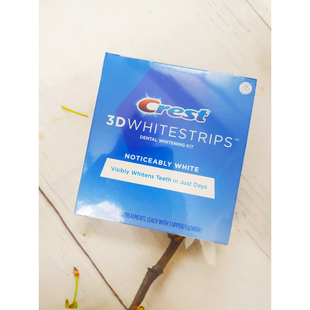 [10 LẦN DÙNG] MIẾNG DÁN TRẮNG RĂNG CREST 3D WHITE STRIPS NOTICEABLY WHITE