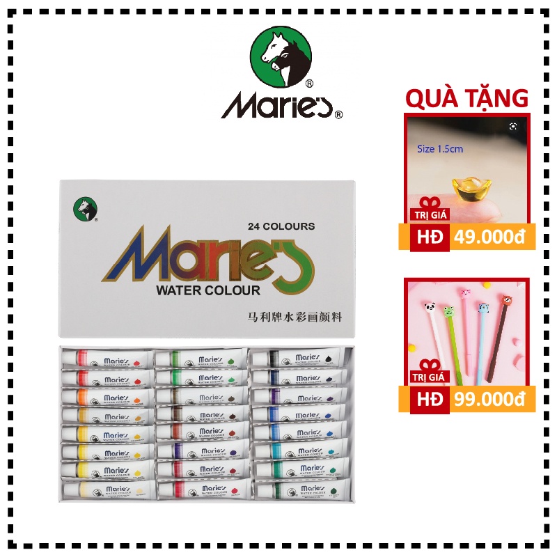 Màu nước Marie's 12/18/24/36 màu dung tích 12ml