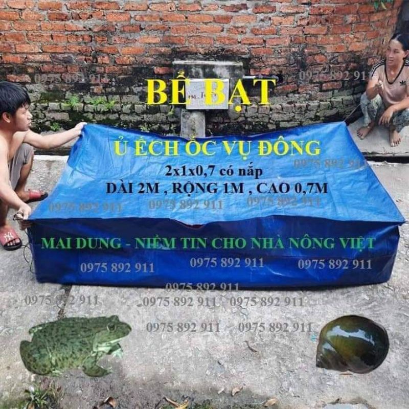 Bể bạt ủ ếch, ủ ốc nhồi, bóng úm ếch, dành cho vụ đông