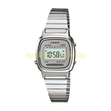 [ Ảnh thật ]Đồng hồ nữ Casio Casio LA-670WD-1 Silver dây thép chính hãng xách tay Nhật -Ngochuyen72.Shop