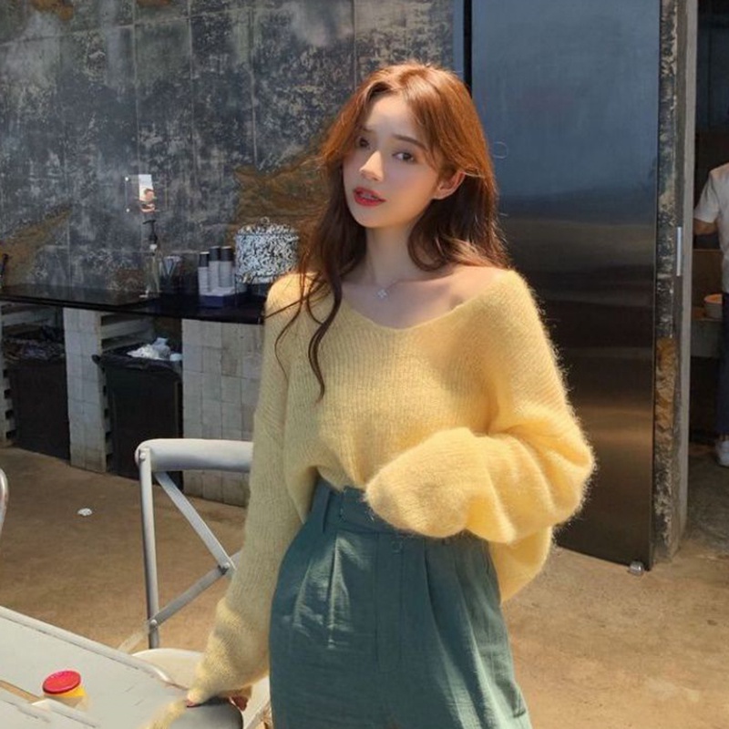 Áo dệt kim IELGY mỏng dáng rộng thời trang cho nữ