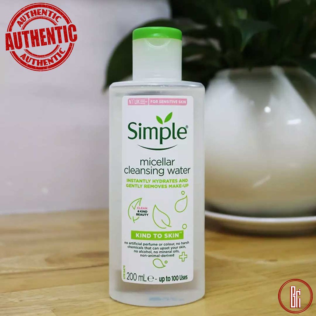 Nước tẩy trang Simple Kind to Skin Micellar Cleansing Water (200ml)