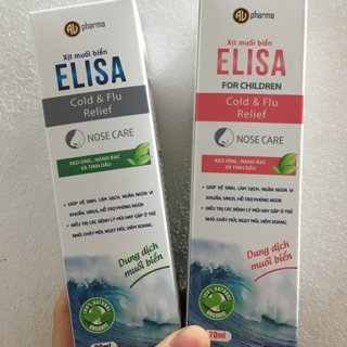 Xịt muối biển Elisa - kết hợp keo ong, nano bạc, tinh dầu