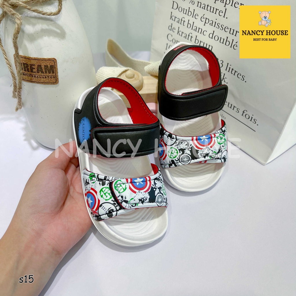 Dép sandal Disney siêu nhẹ siêu êm cho bé trai bé gái kiểu dáng ngộ nghĩnh chống trơn trượt an toàn cho bé