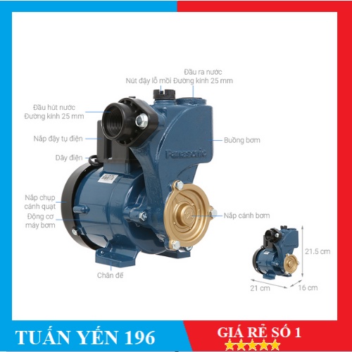 Máy Bơm Nước Đẩy Cao Panasonic GP-129JXK-SV5 (125W)