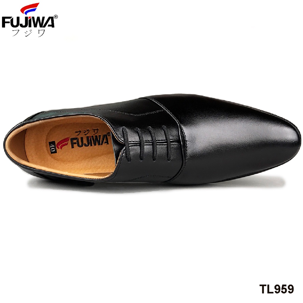 Giày Tây Nam Da Bò FUJIWA - TL959. Kiểu Đế Cao 4cm. Được Đóng Thủ Công (Handmade). Có Size:  38, 39, 40, 41, 42, 43