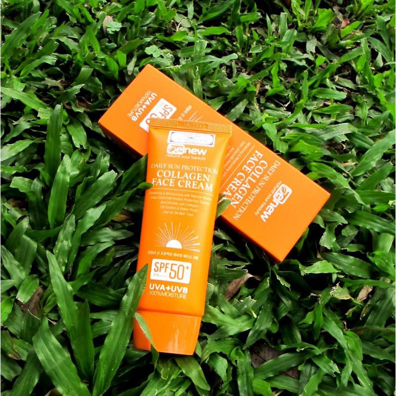 Kem chống nắng xóa thâm xạm Benew Collagen Hàn quốc 70ml/ Hộp Và 1 mặt nạ Dont Worry Beauskin 23ml/gói
