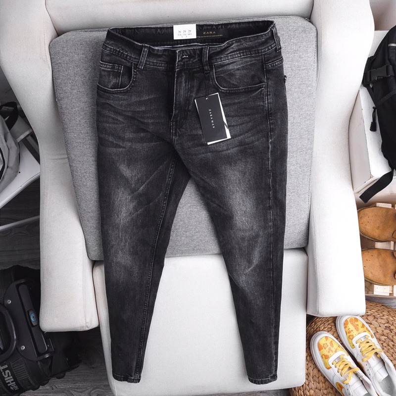 Quần jean nam mẫu mới, vải co giãn nhẹ, kiểu wash rách