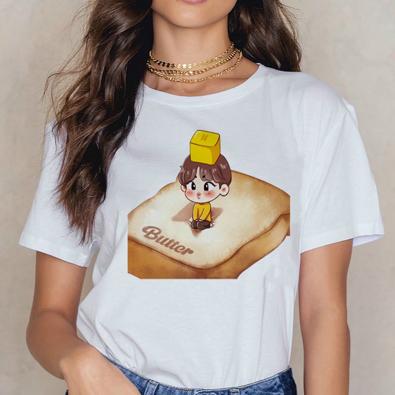 Áo Thun Nữ Màu Trắng In Hình Thành Viên Nhóm Nhạc Bts Bangtan Boys Jin Suga j Hope Jimin v Jungkook 2022