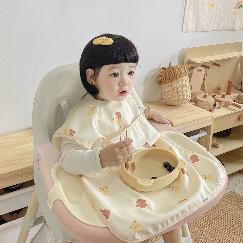 Yếm Ăn Không Tay Dễ Lau Chùi Cho Bé