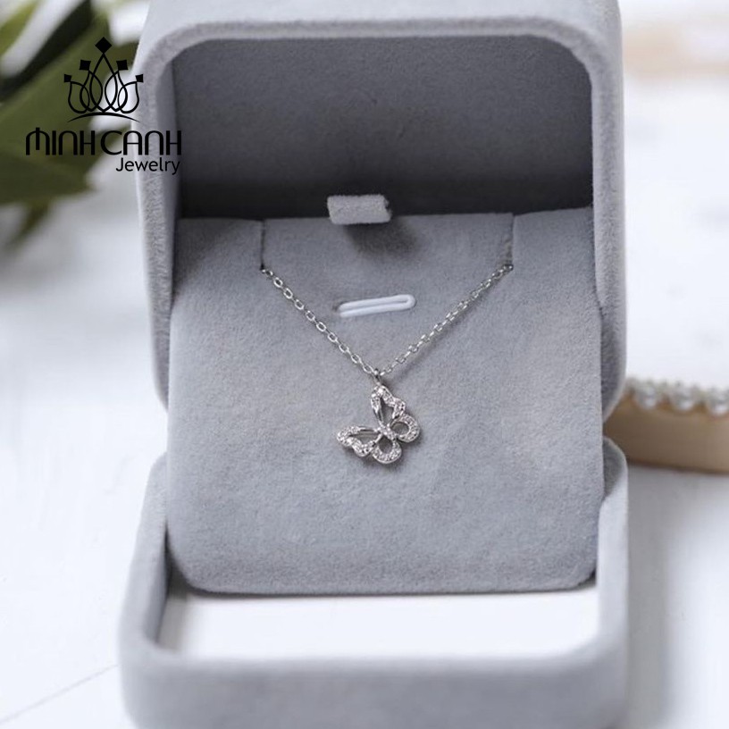 Dây Chuyền Bạc Minh Canh Jewelry Hình Bướm Đính Đá