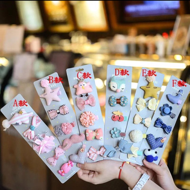 Set kẹp tóc cho bé gái