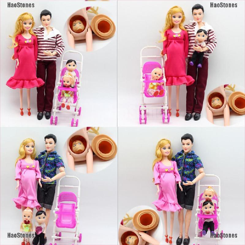 Set 6 búp bê Barbie gia đình xinh xắn đáng yêu