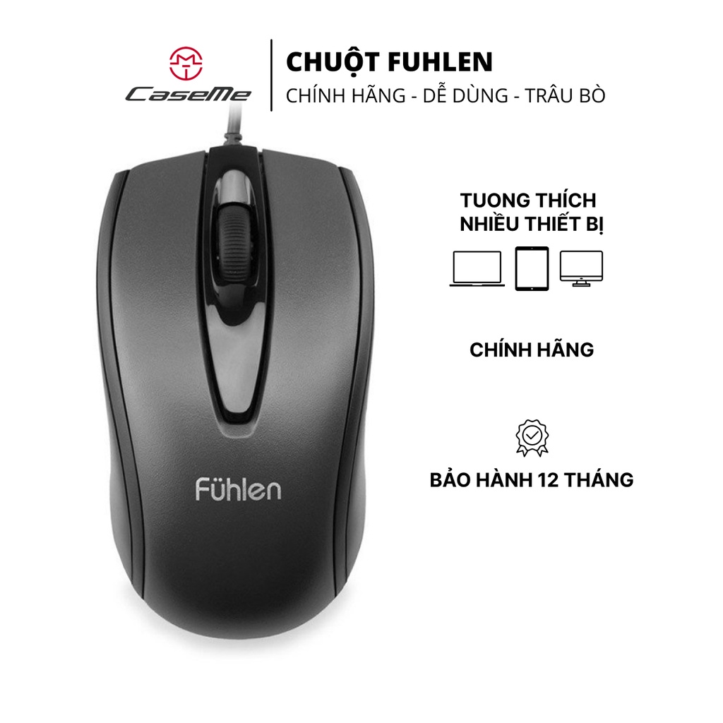 Chuột máy tính có dây Fuhlen, chuột laptop có dây, chơi game - mã L102 - bảo hành đổi mới trong 6 tháng