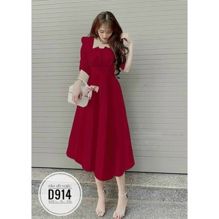 Bigsize Đầm xếp ngực D914