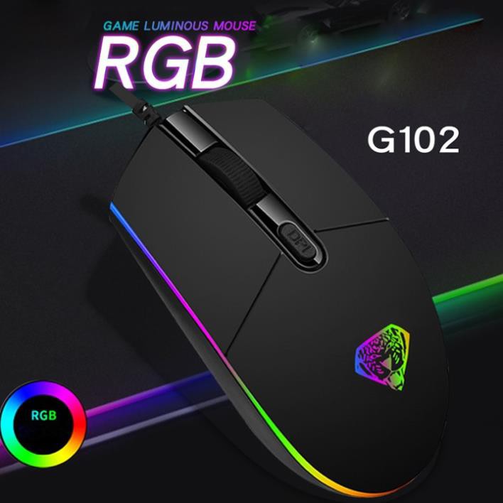 [ MUA LẺ GIÁ SỈ ]  (có video) Chuột game thủ Divipard G102 Led RGB DPI 2400