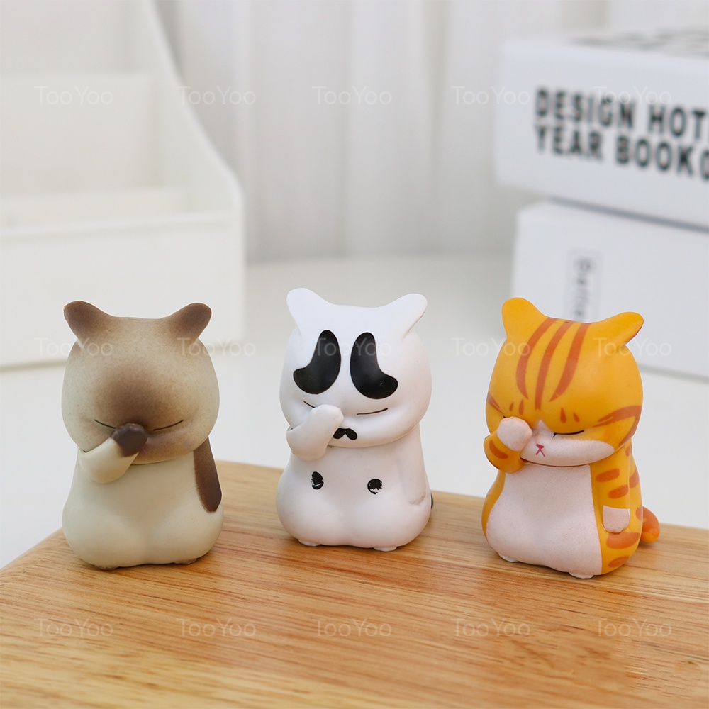 Mô hình mèo bất lực mini 5cm dễ thương cute TooYoo TY0031