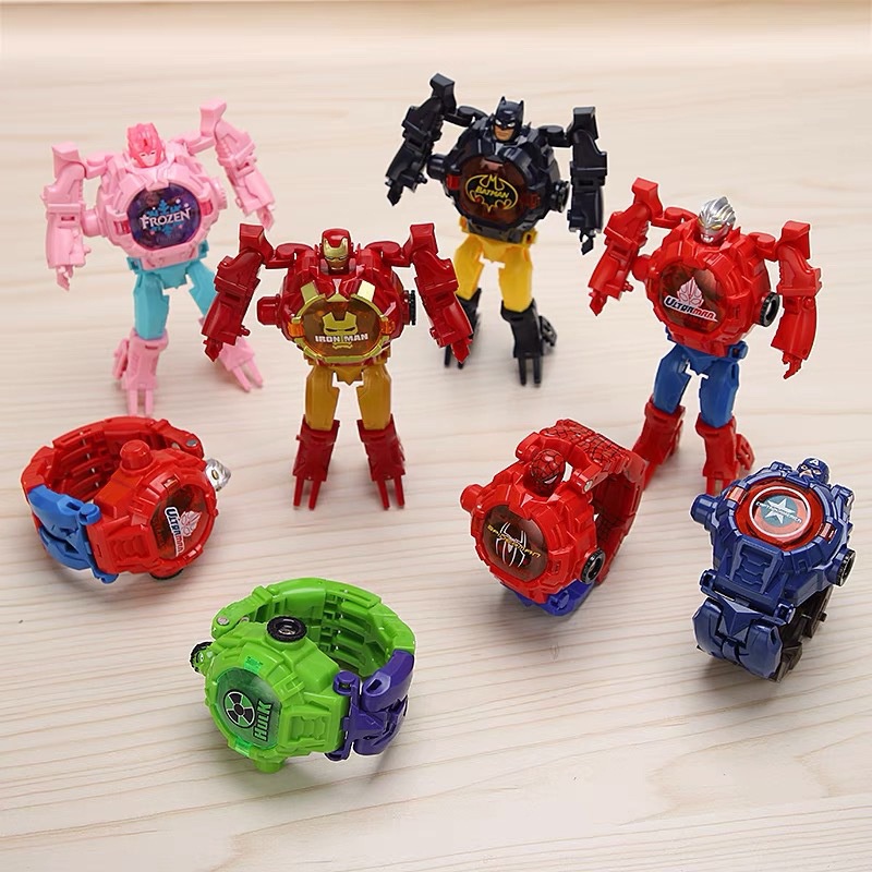 BP MART Mới Đồng Hồ Điện Tử 2 Trong 1 Hình Siêu Anh Hùng Cho Bé