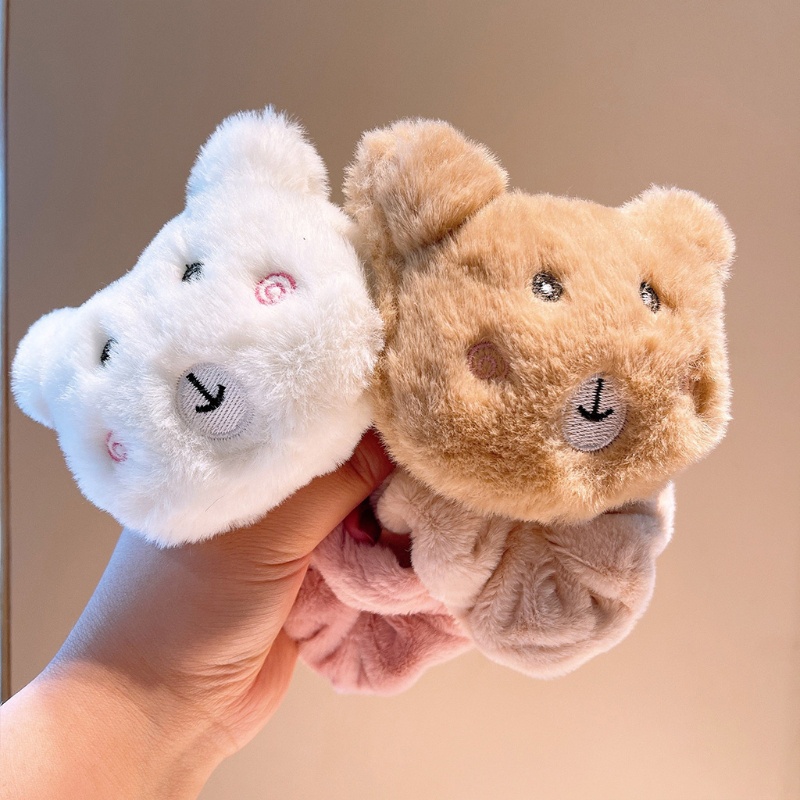 Flgo Dây Cột Tóc Đuôi Ngựa Hình Gấu Nhồi Bông Dễ Thương