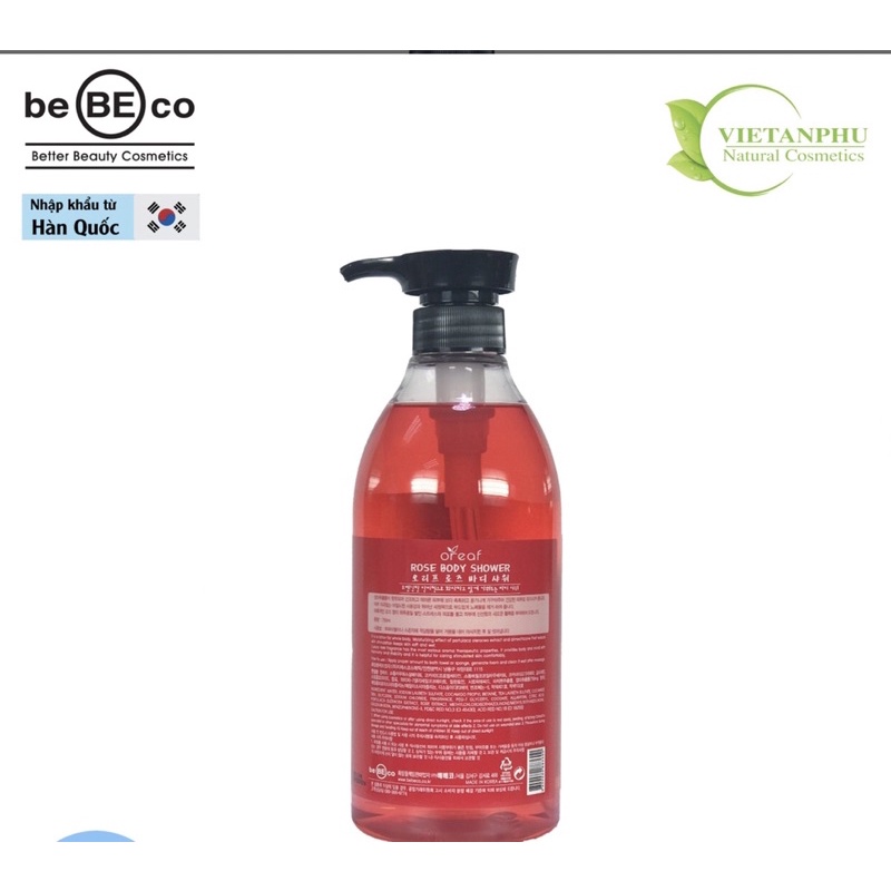 Sữa tắm dưỡng ẩm hương Hoa Hồng BEBECO Rose Body Shower 750ml | BigBuy360 - bigbuy360.vn