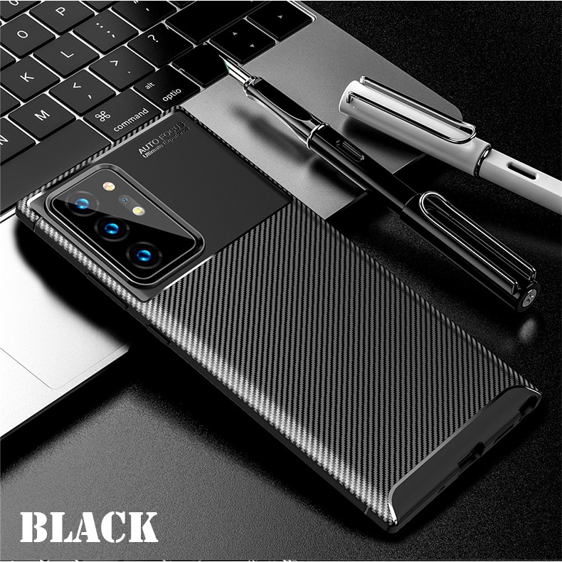 Ốp Điện Thoại Silicon Sợi Carbon Chống Sốc Cho Samsung Galaxy Note 20 Ultra Note 10 Plus Note 20 Note 10