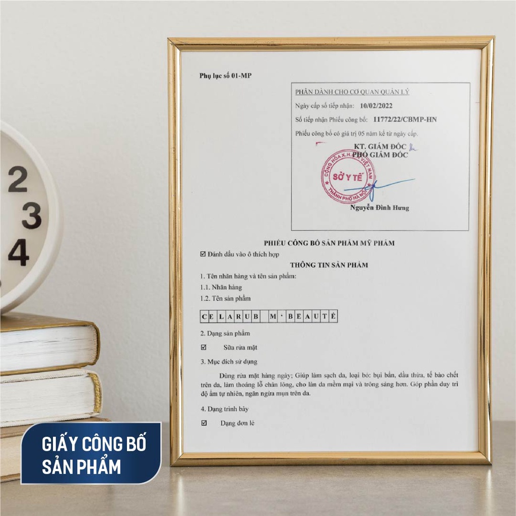 [M'SMARTY] Sữa Rửa Mặt Dịu Nhẹ Celarub Cho Da Nhạy Cảm, Da Khô, Dưỡng Ẩm, Không Chứa Xà Phòng, Cân Bằng Độ pH Cho Da 220