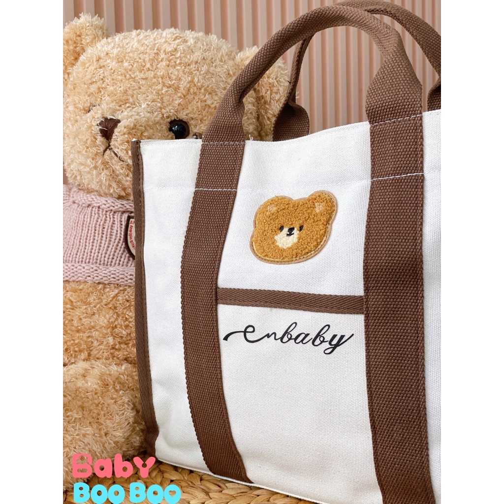 Túi xách bỉm sữa canvas đa năng Enbaby