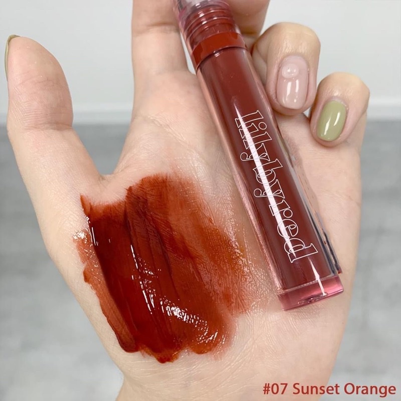 Son tint lì LILYBYRED căng mọng mướt mịn siêu lì Glassy Layer Fixing Tint Lilybyred 08 Burnt Brick LLBR12
