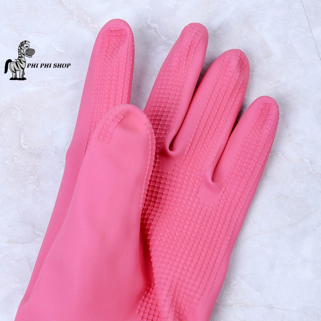 Găng tay rửa chén cao su tự nhiên Lock&Lock Size M 35cm ETM805