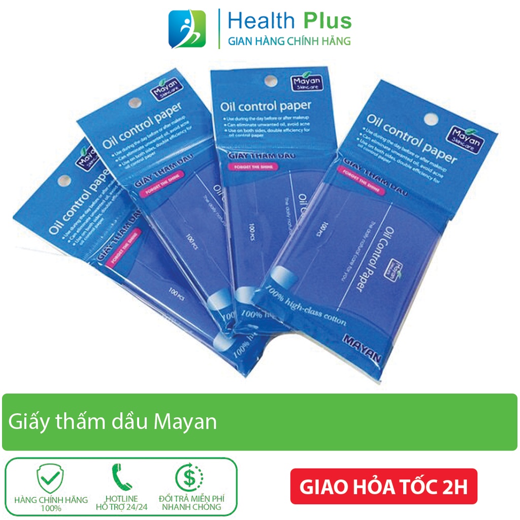 Giấy Thấm Dầu Mayan Oil Control gói 100 tờ kiểm soát nhờn