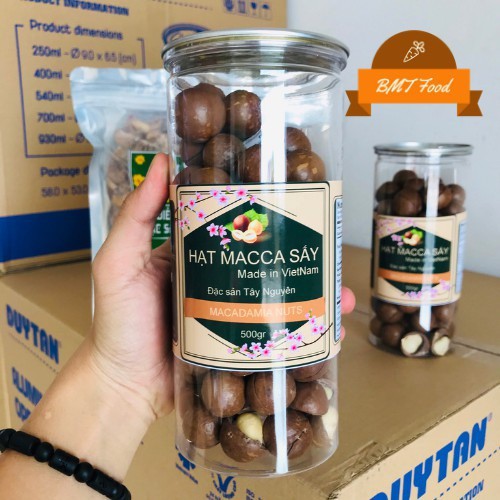 500g Hạt Macca Daklak Sạch Nhà Trồng Size A, Có Giấy Phép VSANTP (Hạt Mắc ca Sấy Nóng Giòn Thơm)