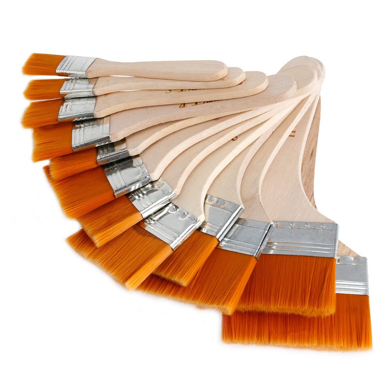12 Cọ Vẽ Tranh Sơn Dầu Cán Gỗ