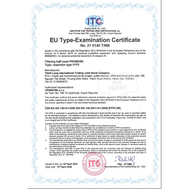 Hộp 20 khẩu trang N95 5 lớp FFP2 ProMask hàng chuẩn xuất Châu Âu ngăn vi khuẩn, 99% bụi mịn PM2.5 | BigBuy360 - bigbuy360.vn