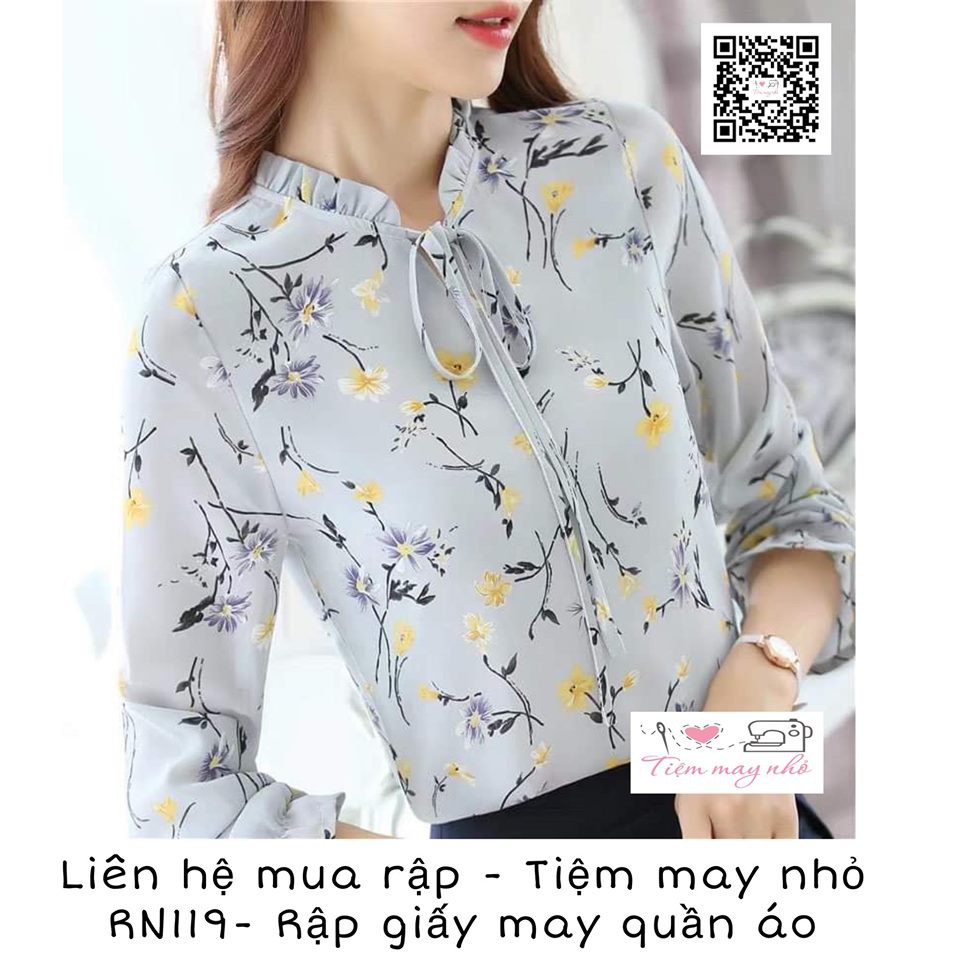 RN119_Rập giấy may áo nữ cổ bèo