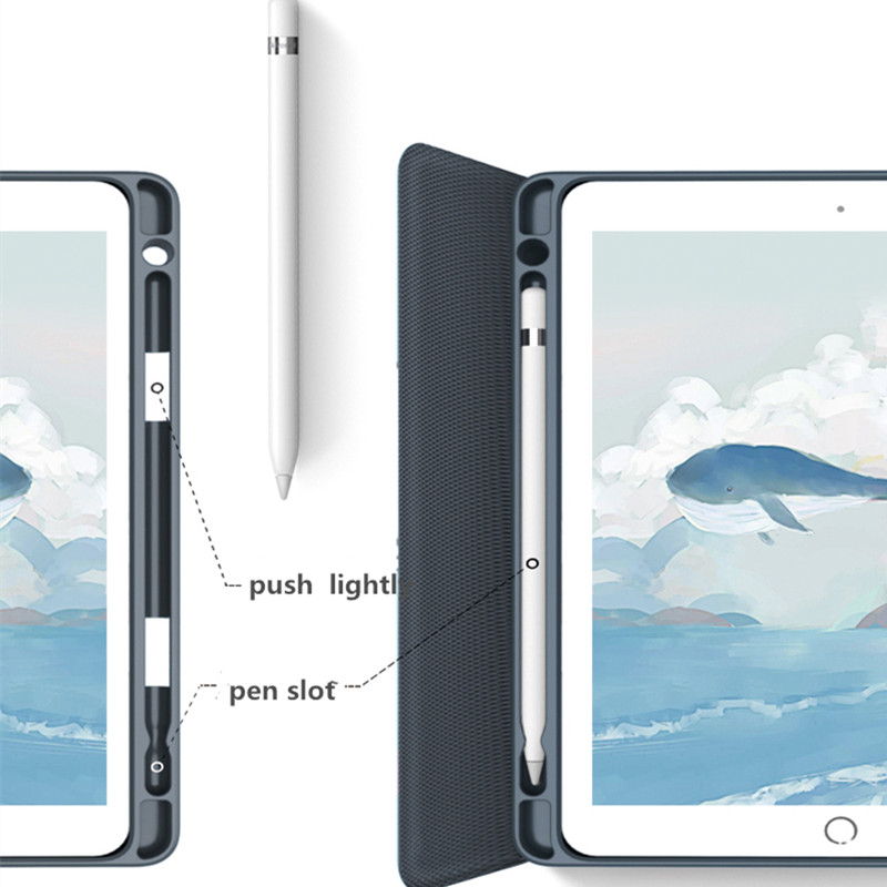 Bao da máy tính bảng có ngăn đựng bút tự động tắt cho iPad Air4 2020 Pro119 inch 2018 Pro11 10.9-inch 10.2-inch 8th