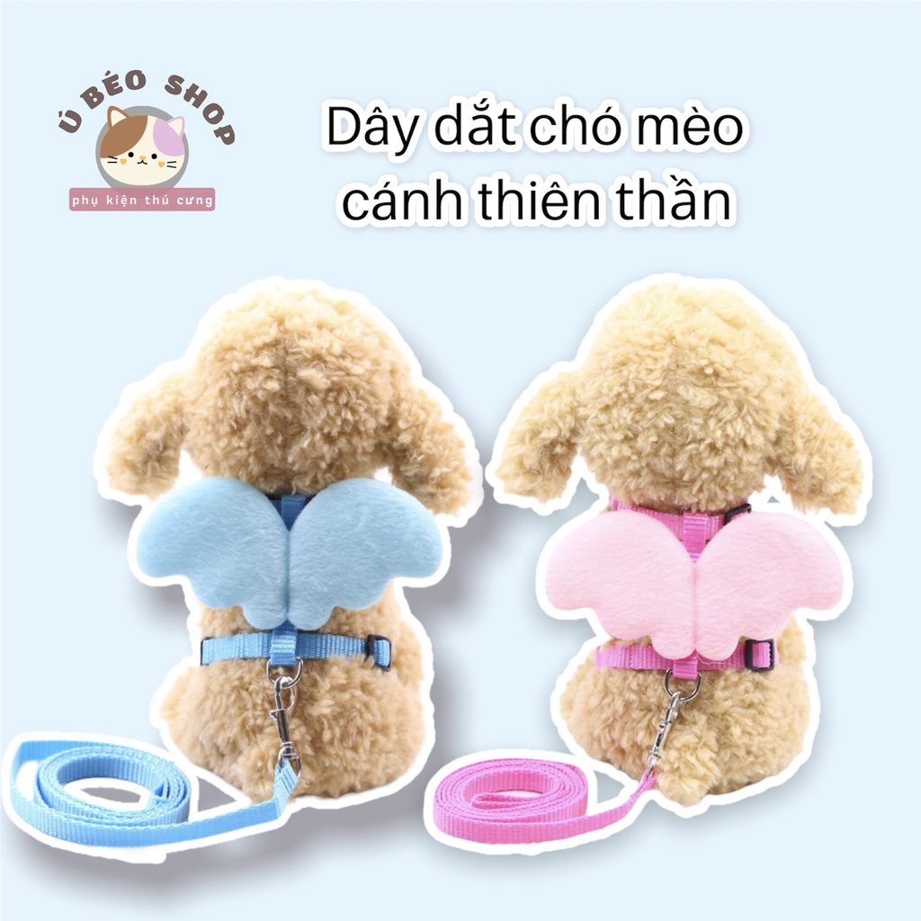 Dây dắt thú cưng đi dạo kèm yếm dắt thiên thần dễ thương