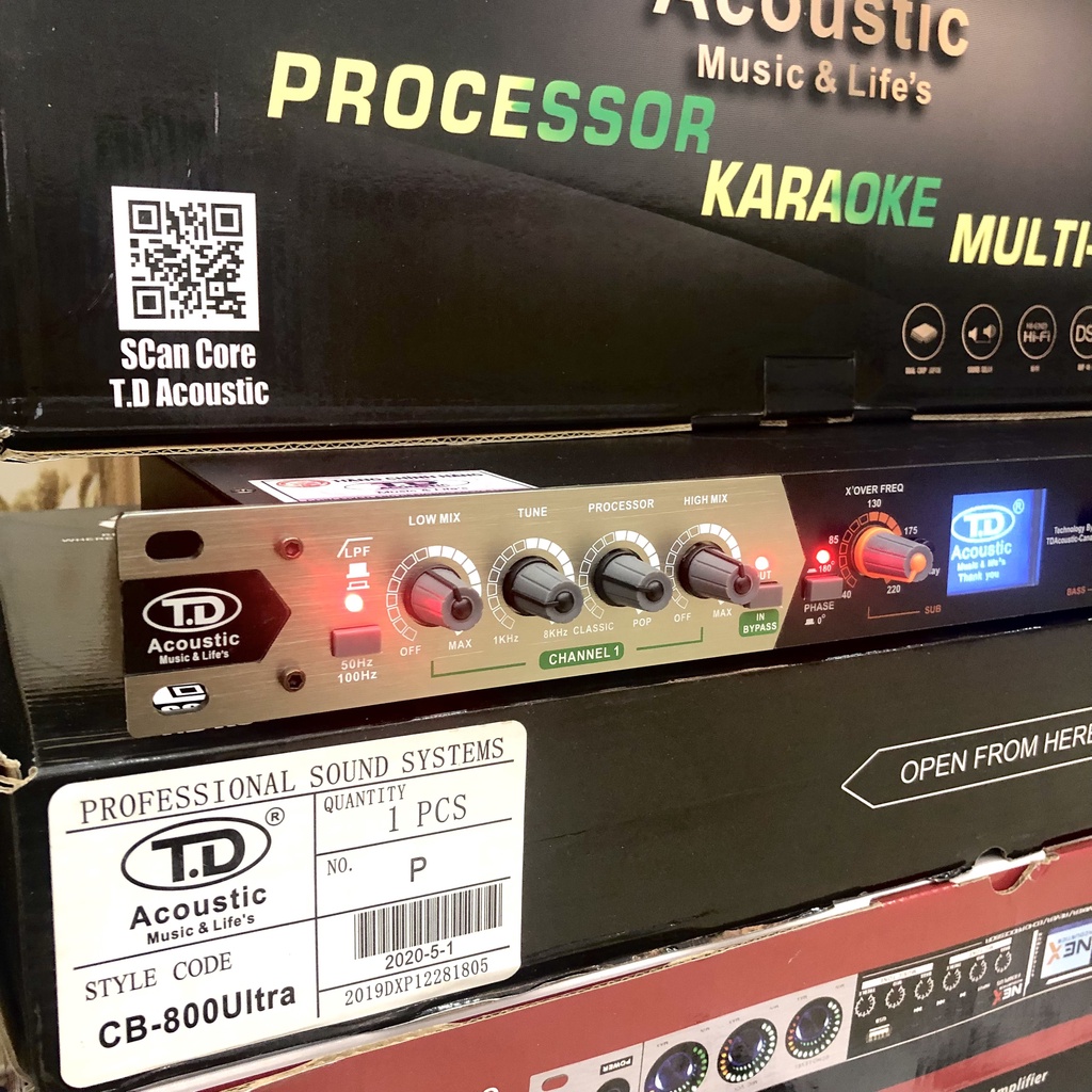 NNâng tiếng TD CB800 ultra, máy nâng tiếng âm thanh karaoke.(tặng 2 dây kết nối).