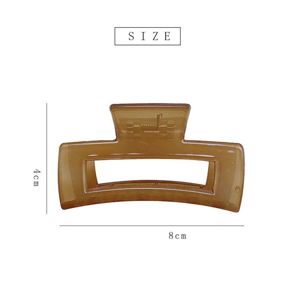 Kẹp tóc bằng nhựa hình chữ nhật nhiều màu tùy chọn phong cách Hàn Quốc thời trang cho nữ