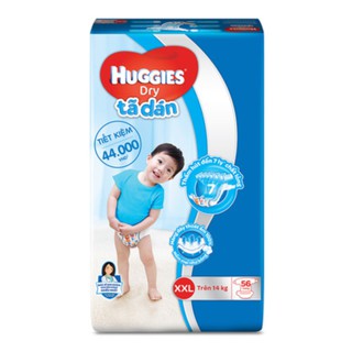 Tã dán HUGGIES M76/L68/XL62/XXL56