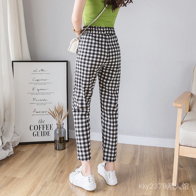 quần baggy kẻ caro💖FREESHIP💖quần baggy kẻ nữ HANHBAGGY nhiều màu lựa chọn | BigBuy360 - bigbuy360.vn