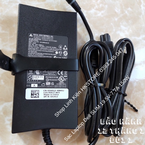 Sạc Laptop Dell Slim 19.5V-7.7A 150W Dell Alienware M11X R3, M14, M14x, M14x R2, M15x, M17x, M17x R3, M17x R4, Xps 17