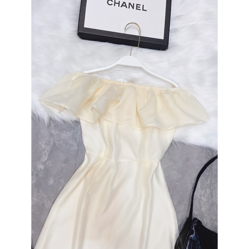 VÁY TƠ KEM TRỄ VAI BÈO 2 LỚP | BigBuy360 - bigbuy360.vn