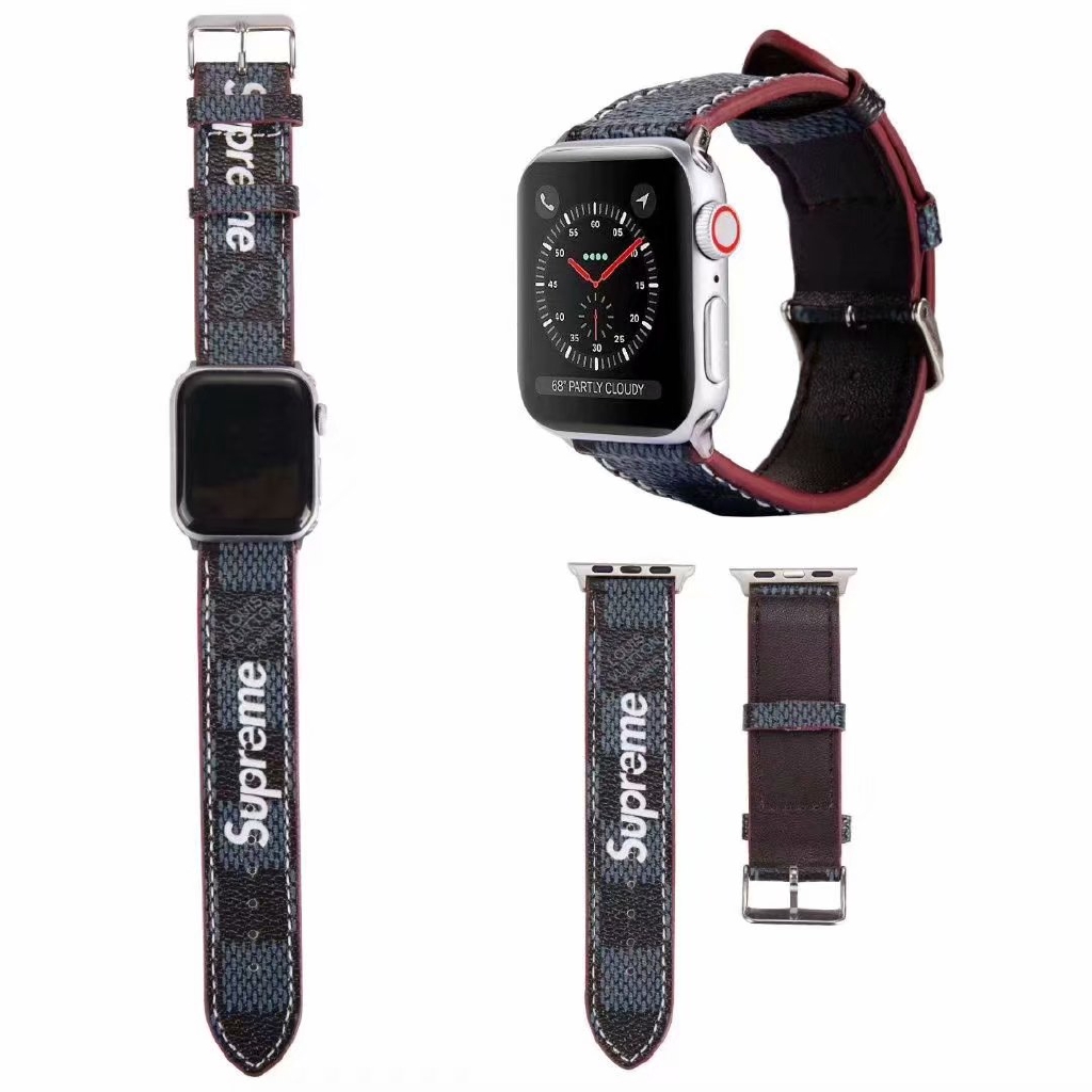 【Apple Watch Strap】Apple Watch Series 6 se 5 4 3 2 1 Fashion Design Leather watch Strap iWatch 38mm 40mm 42mm 44mm Wrist band