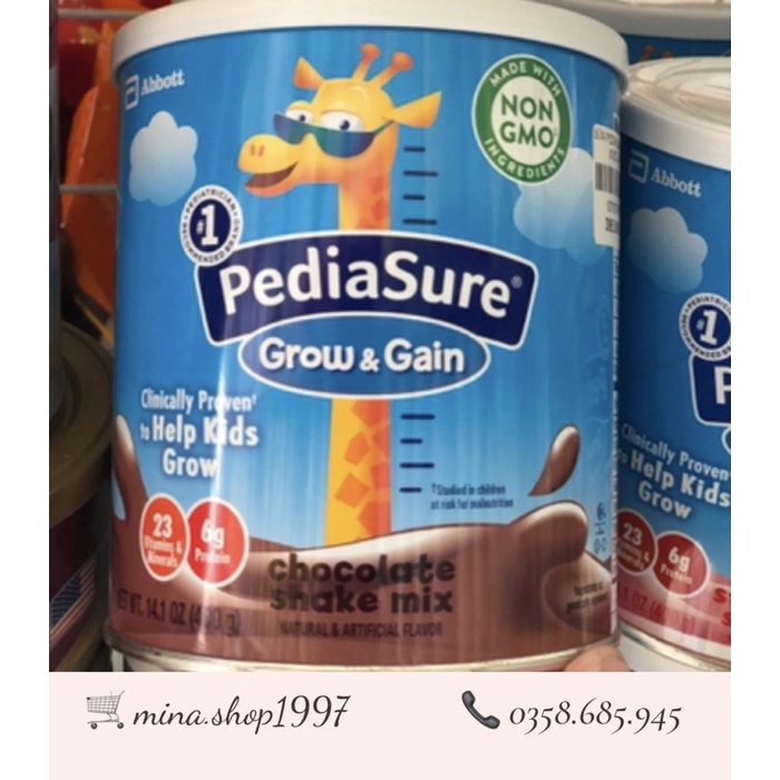 Sữa pediasure Mỹ Grow & Gain (do vận chuyển hộp móp nhẹ và gỉ sét)