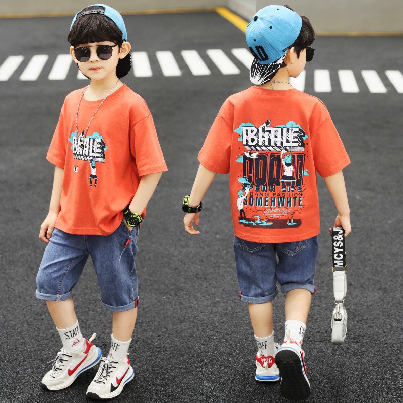 Bộ bé trai cỡ đại Phong Cách Hàn Quốc Chất Siêu Mát