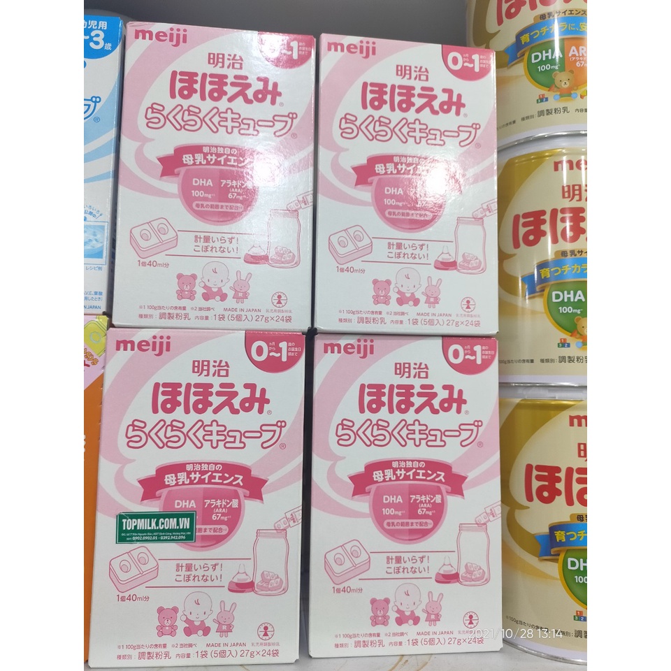 Sữa bột Meiji Thanh số 0 nội địa cho bé 28g x 24 thanh