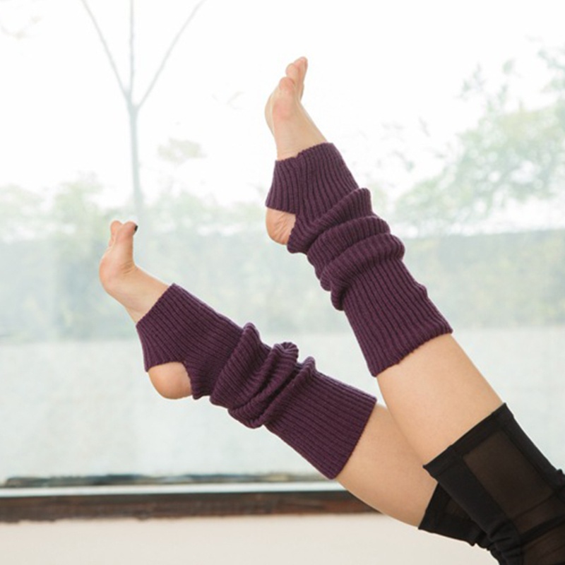 Sela Vớ Ống Chân Dệt Kim Giữ Ấm Màu Trơn Cho Nữ Tập Múa Ba Lê / yoga / Nhảy latin