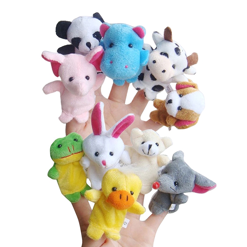 Set 10 rối đeo ngón tay hình động vật dễ thương đồ chơi giáo dục cho bé